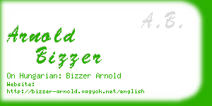 arnold bizzer business card